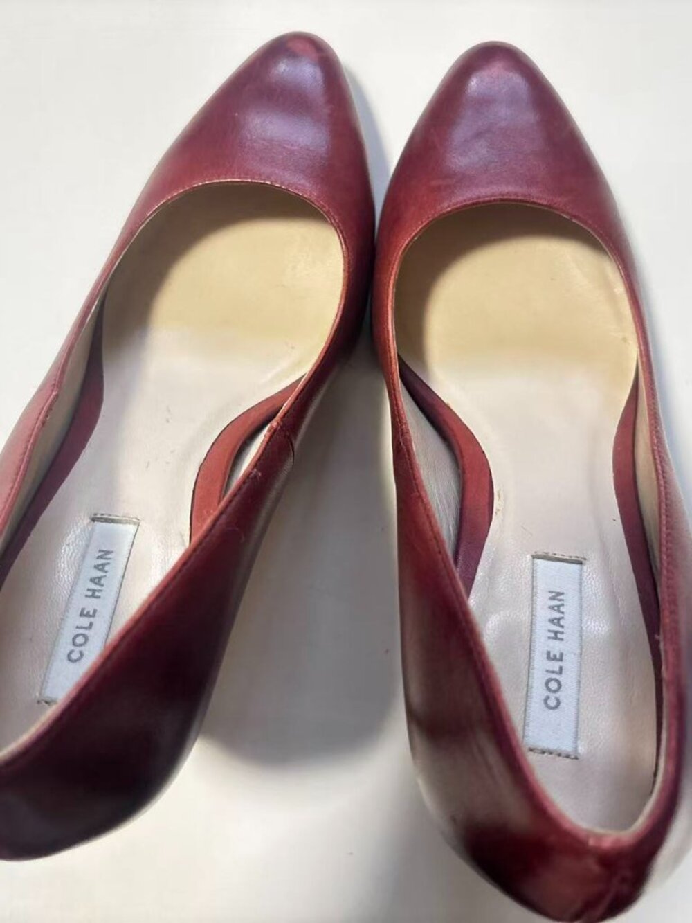Cole Haan Burgundy Pointed Toe Pumps Size 6.5B